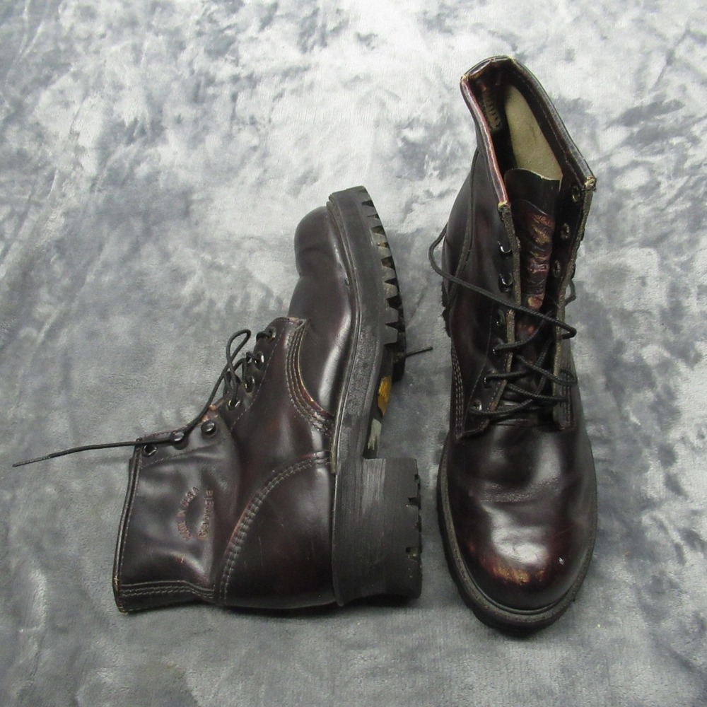 Georgia Boot Unisex 12" Outsole? Burgundy Combat Logger Sawyer VTG USA‎ READ